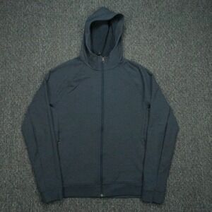 Lululemon Hoodie Mens Large Blue City Sweat Full Zip Pockets Long Sleeve Hooded